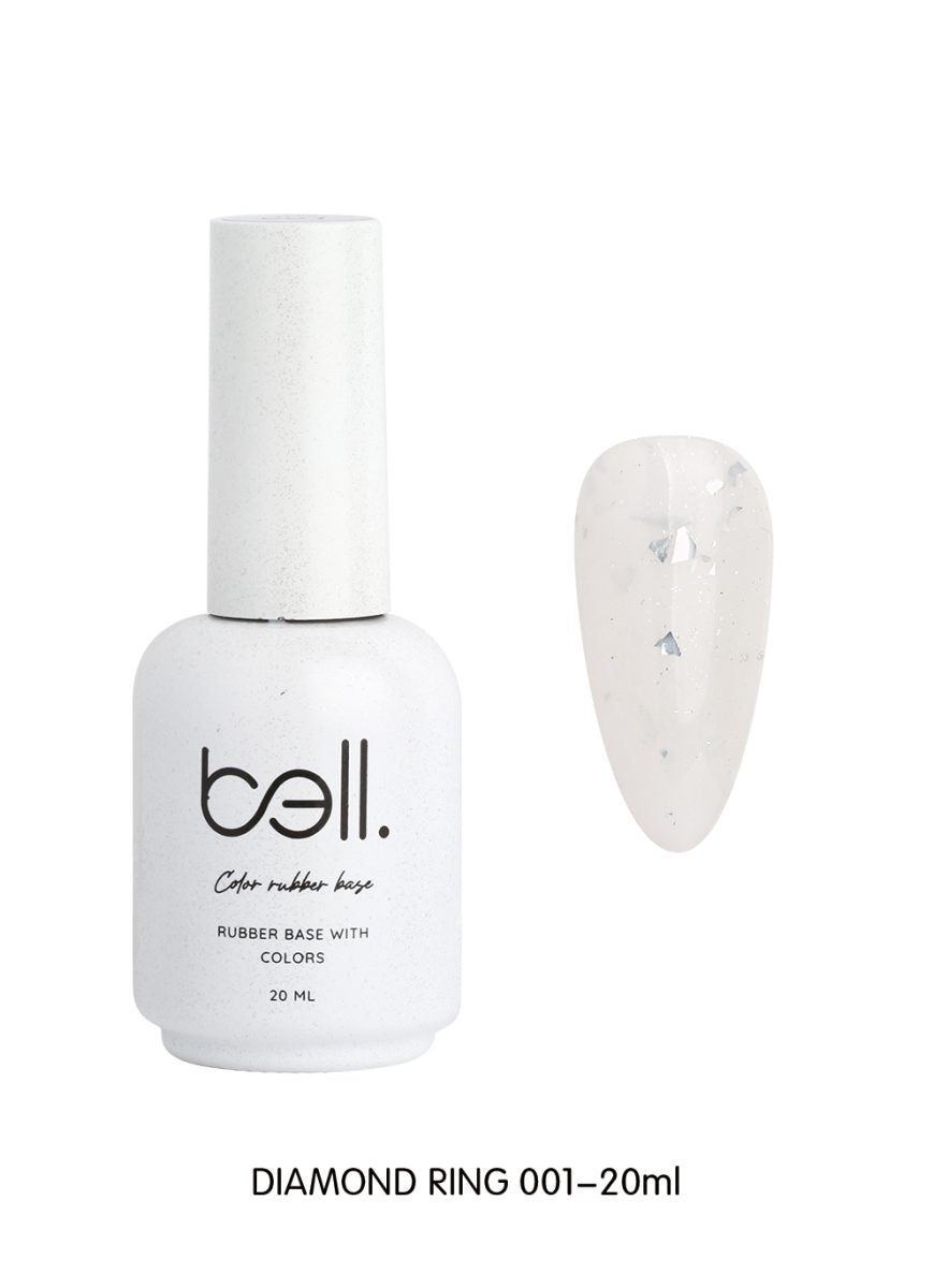 לק ג'ל מקצועי Bell בל 20 מ"ל גוון 001 - bell גוון 001 20 מ"ל DAIMOND RING בל