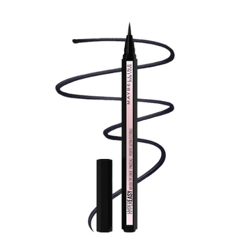 אייליינר נוזלי מייבלין הייפר איזי Hyper Easy Brush Tip Liner בצבע שחור עמיד ל-24 שעות