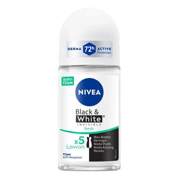 NIVEA | ניוואה - Black & White Invisible Pure | דאודורנט רול-און לאישה למניעת כתמים