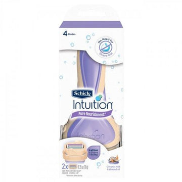 בושם מכשיר גילוח עם סבון קוקוס וקרם שקדים - 2 סכינים |  מבית שיק | Schick - מקורי ב-Cosmetix