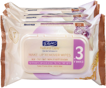 מגבונים להסרת איפור - 25 יחידות, היפואלרגניים, תמציות סחלב