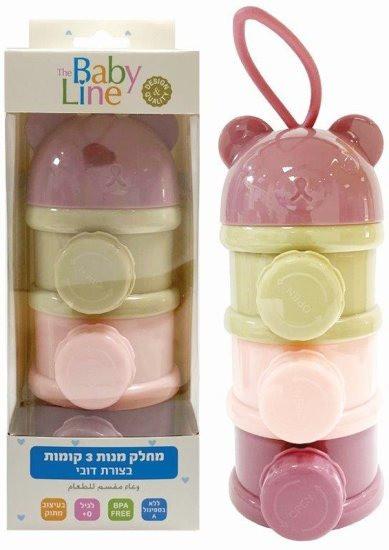 קופסאות אוכל לתינוקות 3 קומות - 180 גרם, ללא BPA | The Baby Line | The Baby Line.