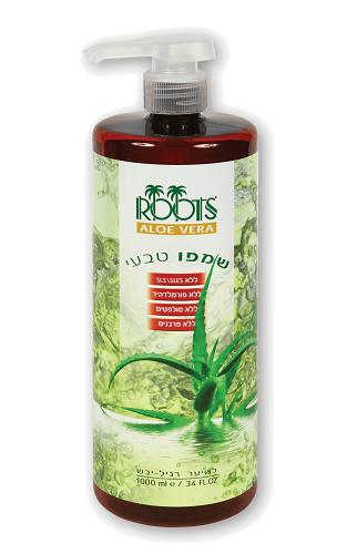 שמפו טבעי 1000 מ"ל עם תמציות אלוורה ושיאה