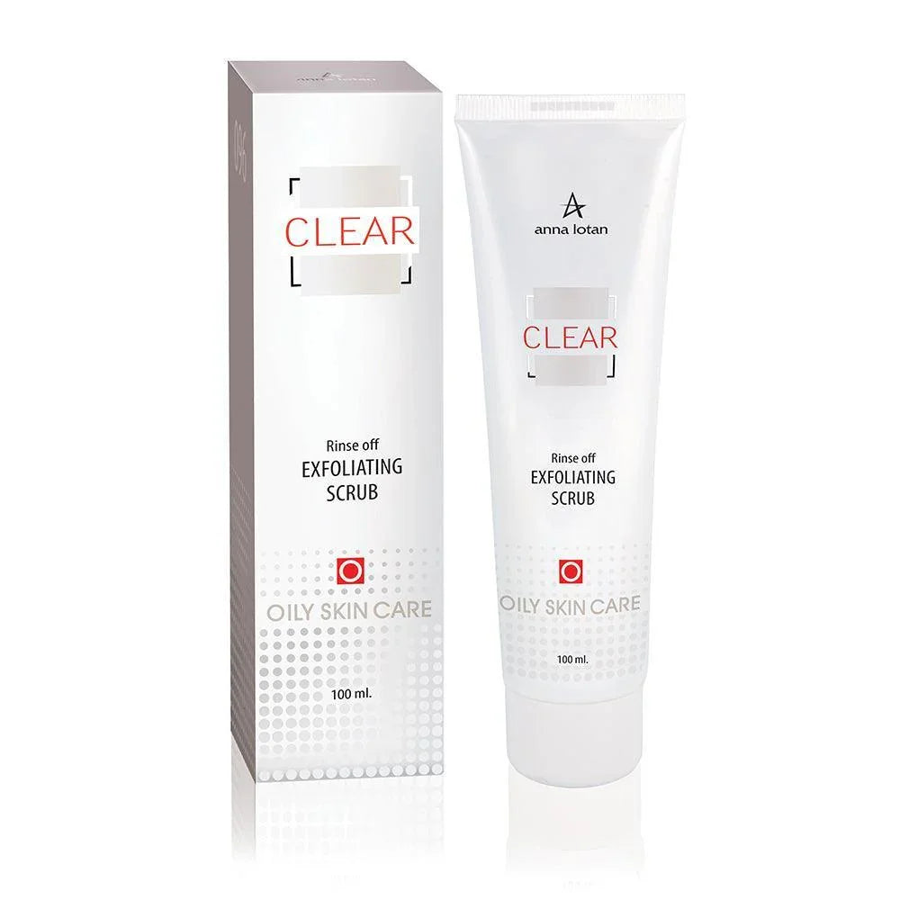 אנה לוטן Clear פילינג גרגירים נשטף (Exfoliating Scrub Peel) לניקוי עמוק, הסרת תאים מתים וחידוש מרקם עור שמן ובעייתי 100 מ"ל