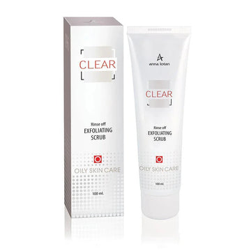 אנה לוטן Clear פילינג גרגירים נשטף (Exfoliating Scrub Peel) לניקוי עמוק, הסרת תאים מתים וחידוש מרקם עור שמן ובעייתי 100 מ"ל