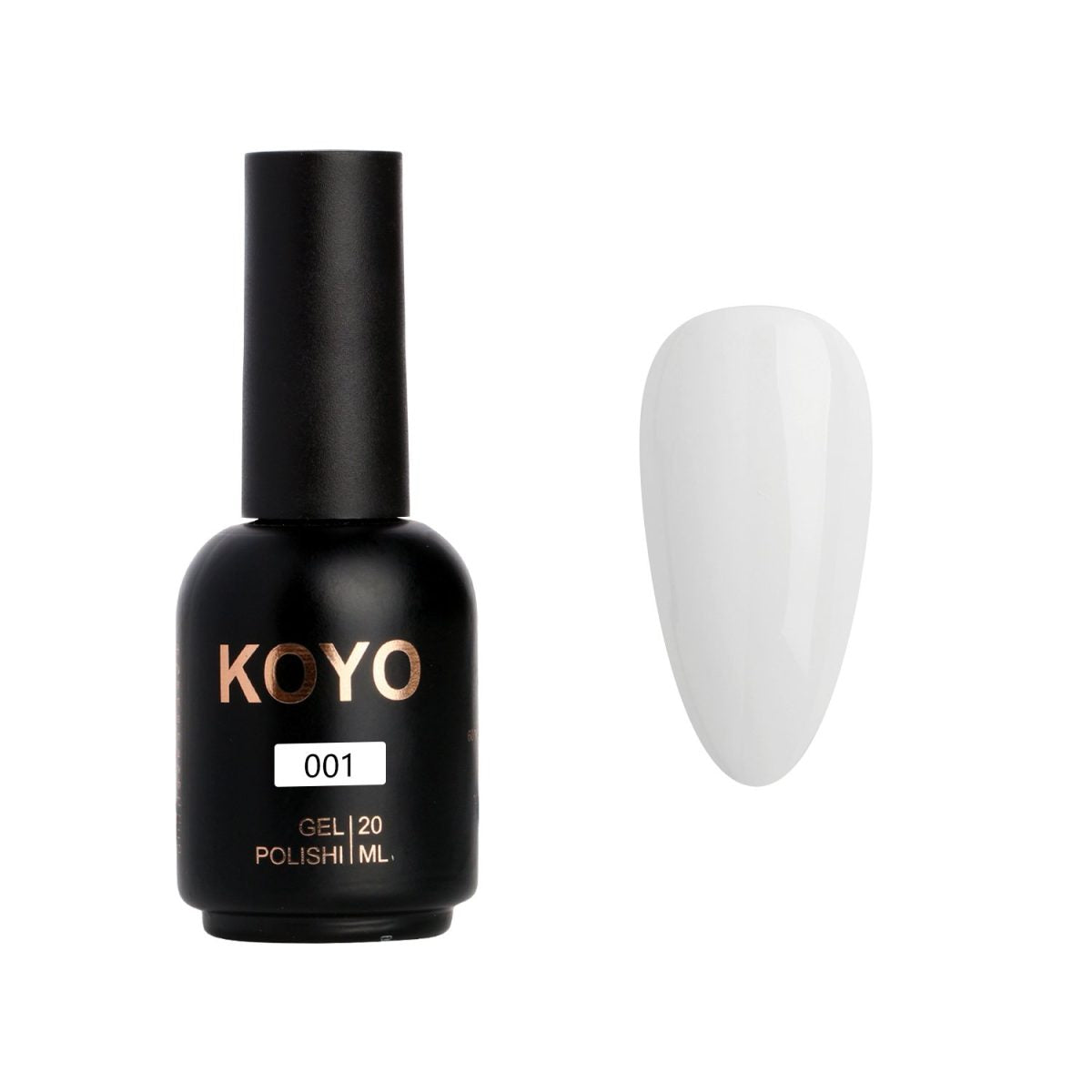 לק ג'ל מקצועי KOYO קויו גוון 001 - מניקור עמיד ואיכותי