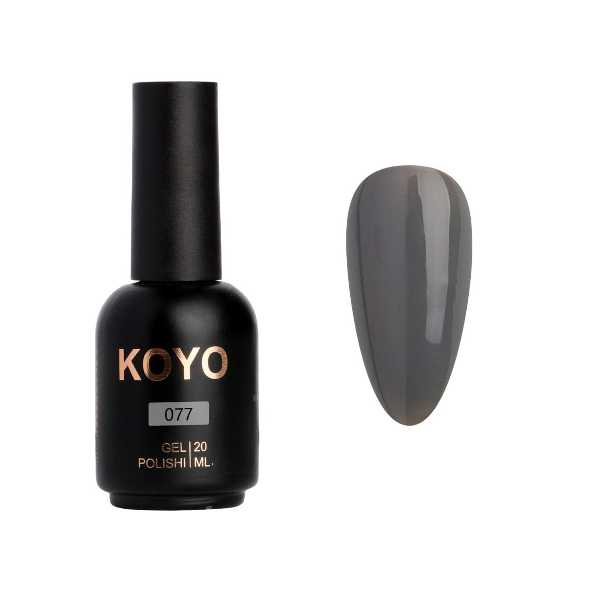 לק ג'ל מקצועי KOYO קויו גוון 077 - מניקור עמיד ואיכותי