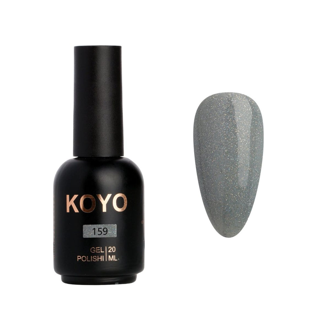 לק ג'ל מקצועי KOYO קויו גוון 159 בכיסוי מלא ועמיד