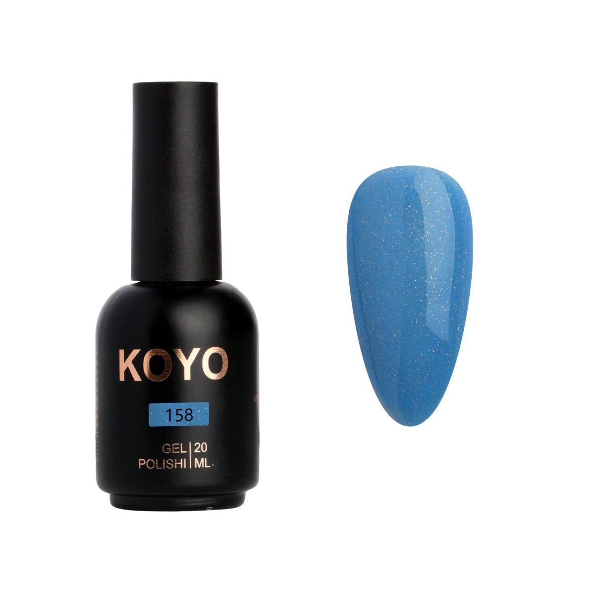 לק ג'ל מקצועי KOYO קויו גוון 158 בכיסוי מלא ועמיד