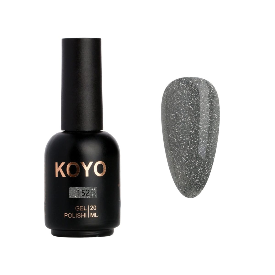 לק ג'ל מקצועי KOYO קויו גוון 152 בכיסוי מלא ועמיד