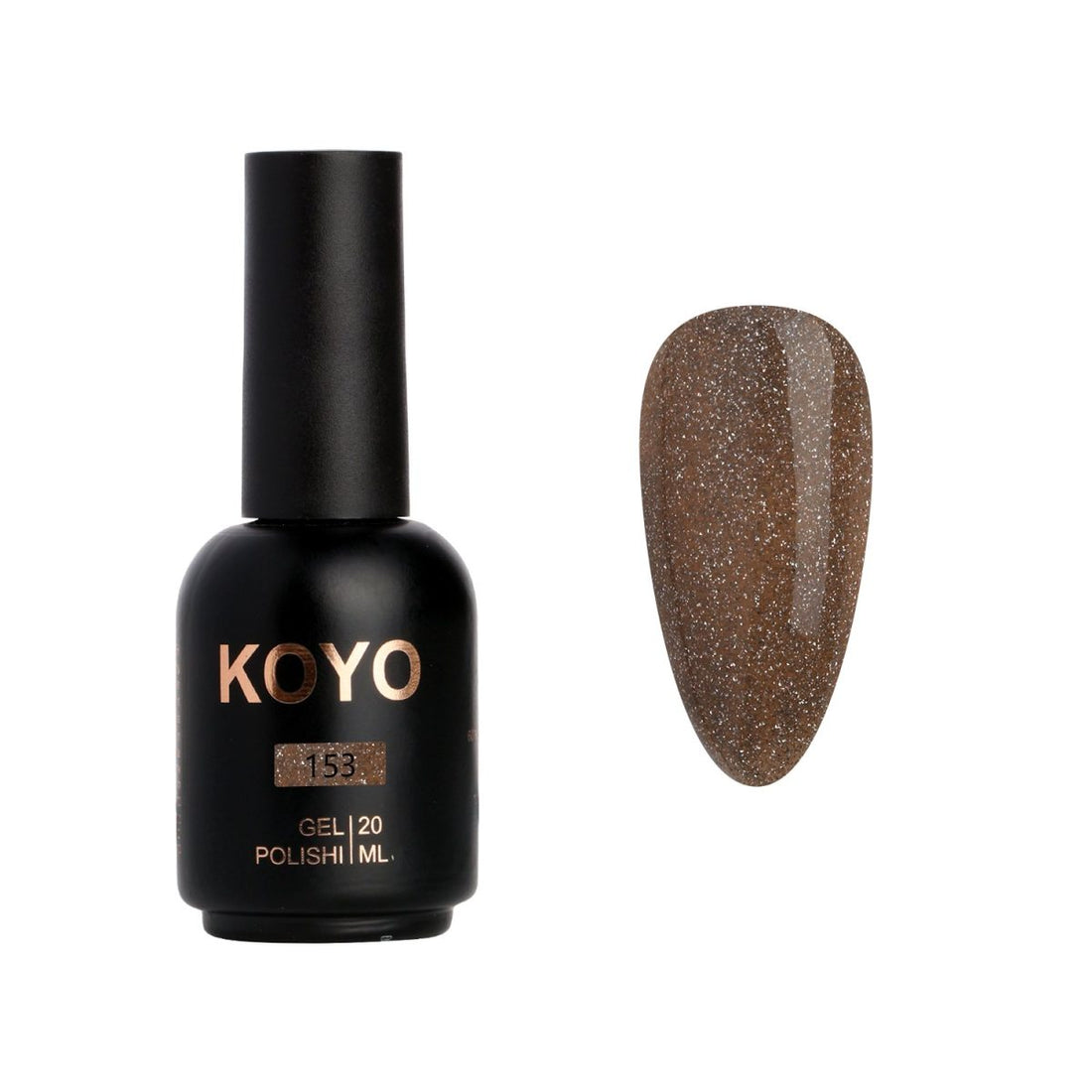 לק ג'ל מקצועי KOYO קויו גוון 153 בכיסוי מלא ועמיד