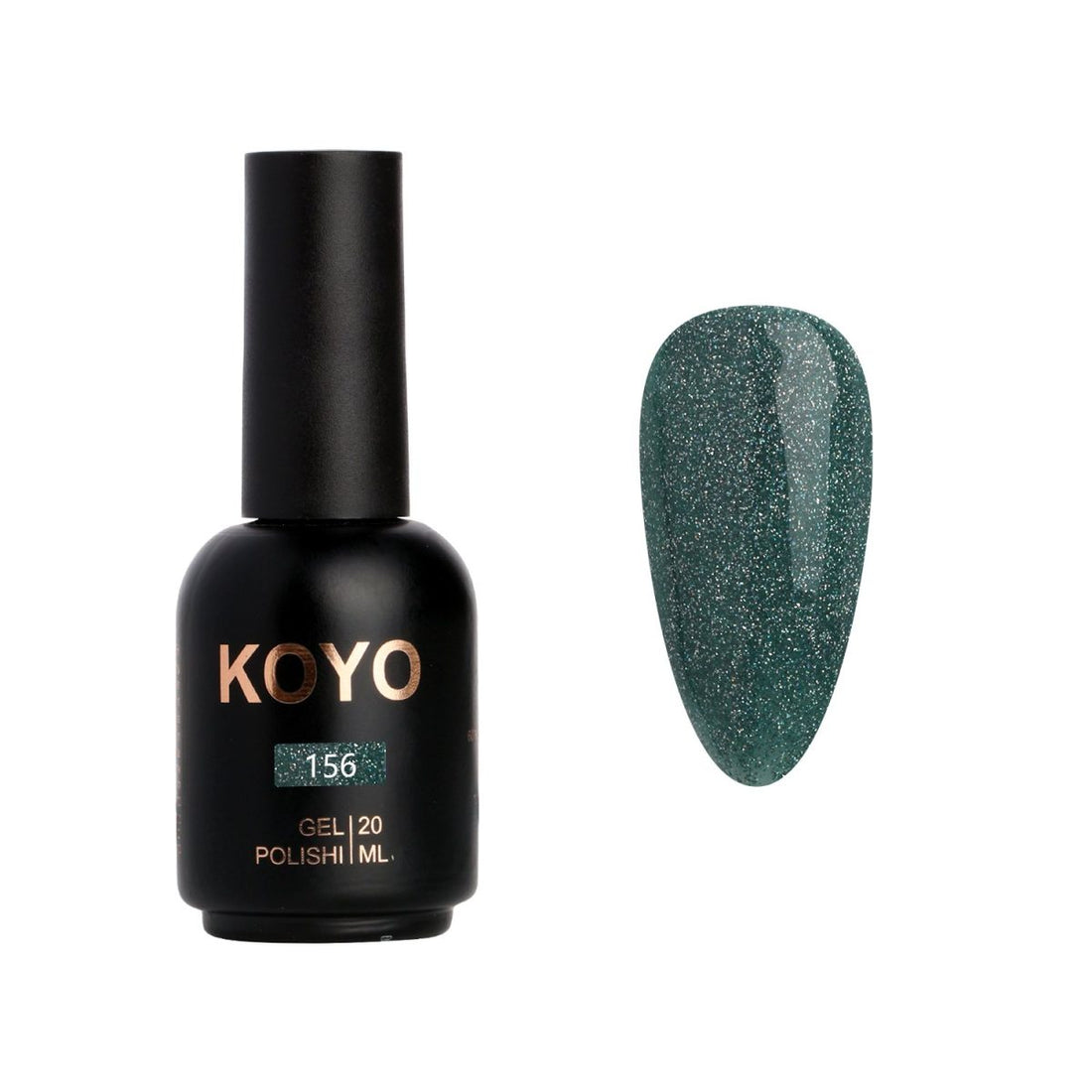 לק ג'ל מקצועי KOYO קויו גוון 156 בכיסוי מלא ועמיד