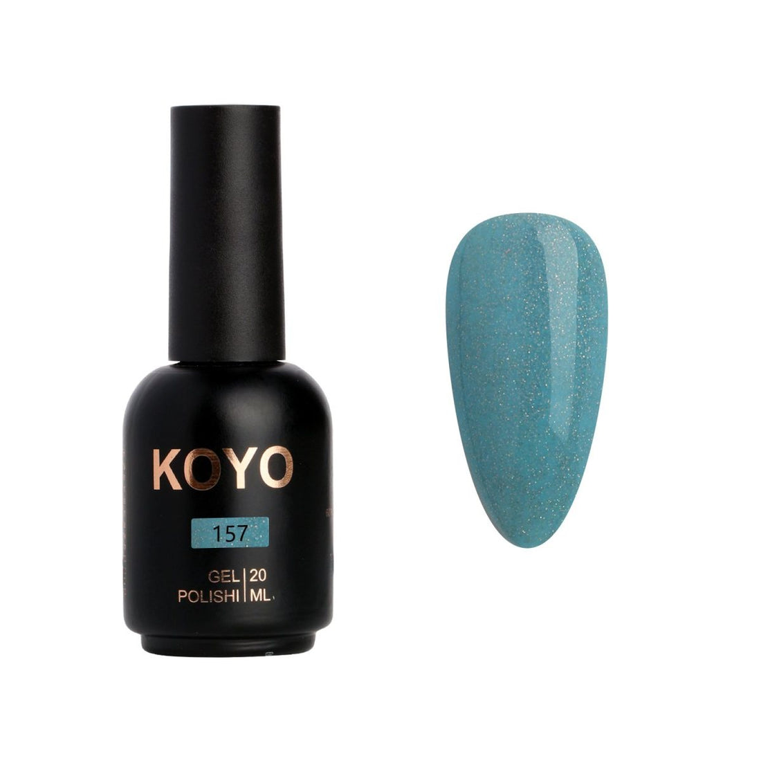 לק ג'ל מקצועי KOYO קויו גוון 157 בכיסוי מלא ועמיד