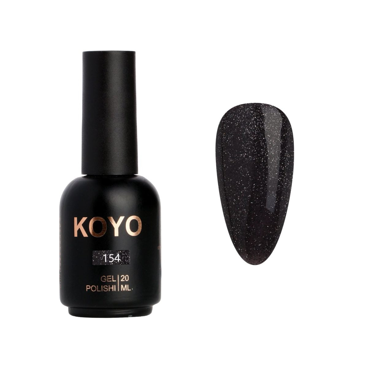 לק ג'ל מקצועי KOYO קויו גוון 154 בכיסוי מלא ועמיד