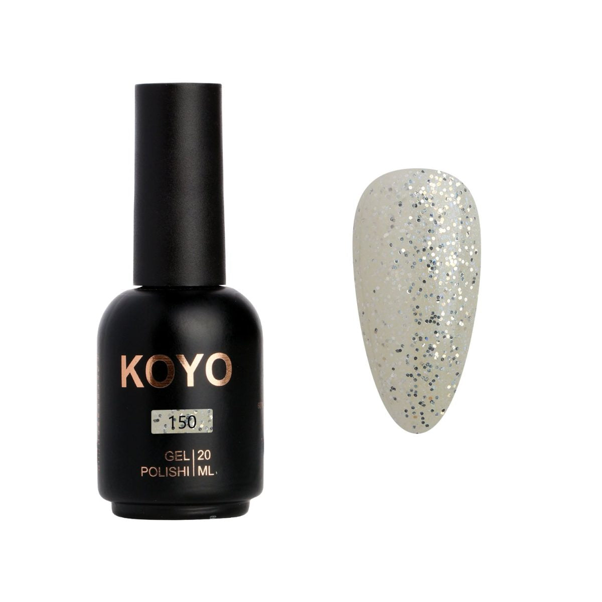 לק ג'ל מקצועי KOYO קויו גוון 150 בכיסוי מלא ועמיד