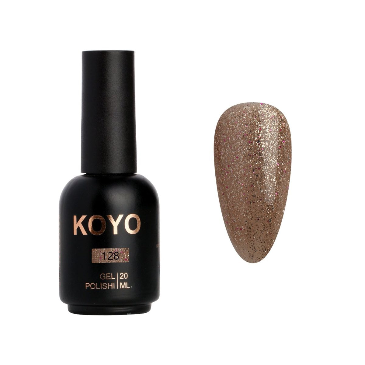לק ג'ל מקצועי KOYO קויו גוון 128 - מניקור עמיד ואיכותי
