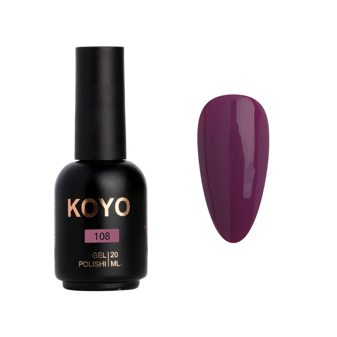לק ג'ל מקצועי KOYO קויו גוון 108 - מניקור עמיד ואיכותי