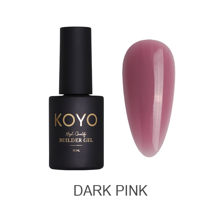 ג'ל בנייה מקצועי KOYO קויו ג'ל בנייה KOYO dark pink מל 15 לפיסול וחיזוק הציפורניים