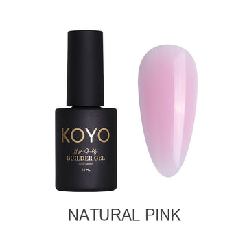 ג'ל בנייה מקצועי KOYO קויו ג'ל בנייה KOYO natural pink מל 15 לפיסול וחיזוק הציפורניים