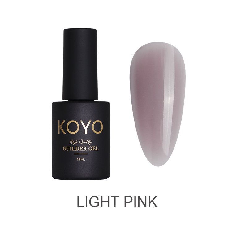 ג'ל בנייה מקצועי KOYO קויו ג'ל בנייה KOYO light pink מל 15 לפיסול וחיזוק הציפורניים