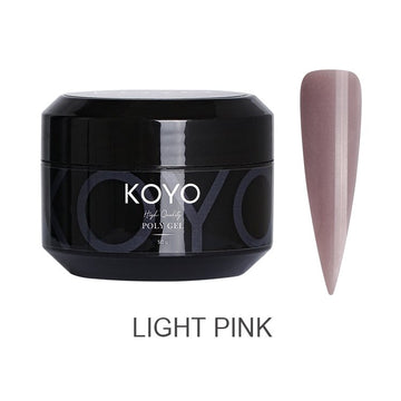 פוליג'ל מקצועי KOYO קויו 50 מ"ל פוליג'ל KOYO light pink מל 50 לבנייה ופיסול ציפורניים