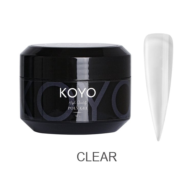 פוליג'ל מקצועי KOYO קויו 50 מ"ל פוליג'ל KOYO clear מל 50 לבנייה ופיסול ציפורניים