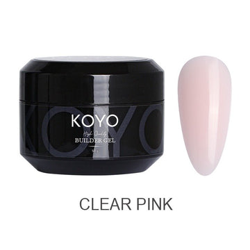 ג'ל בנייה מקצועי KOYO קויו 50 מ"ל גוון clear pink לפיסול וחיזוק