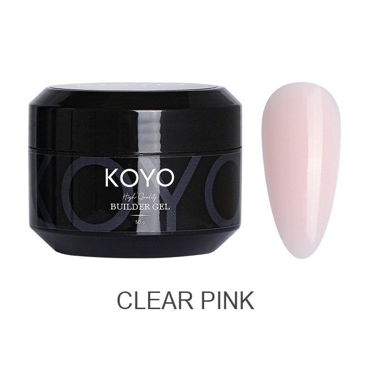 ג'ל בנייה מקצועי KOYO קויו 50 מ"ל גוון clear pink לפיסול וחיזוק