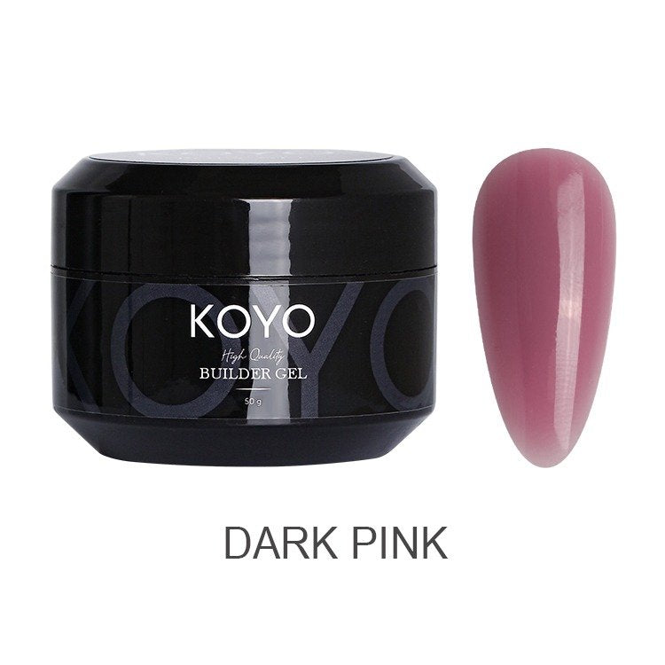 ג'ל בנייה מקצועי KOYO קויו 50 מ"ל גוון dark pink לפיסול וחיזוק