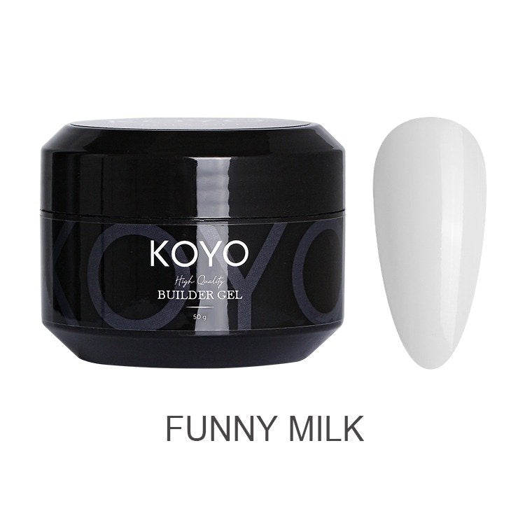 ג'ל בנייה מקצועי KOYO קויו 50 מ"ל גוון funny milk לפיסול וחיזוק