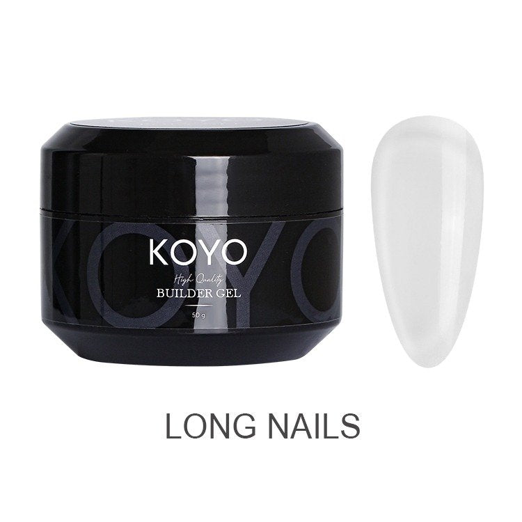 ג'ל בנייה מקצועי KOYO קויו 50 מ"ל גוון long nails לפיסול וחיזוק