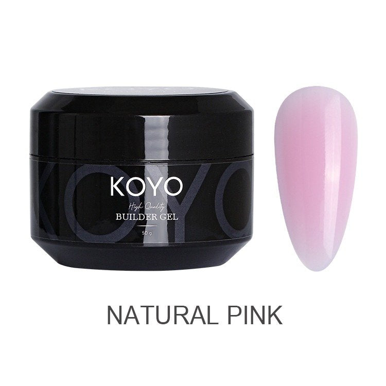 ג'ל בנייה מקצועי KOYO קויו 50 מ"ל גוון natural pink לפיסול וחיזוק