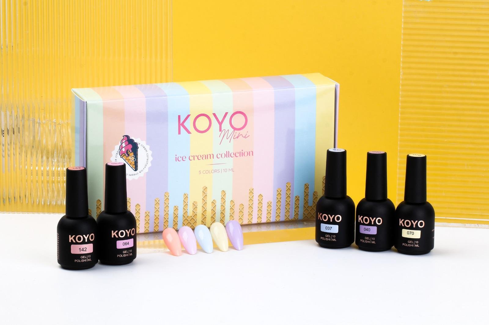 מארז אייס קרים – צבעי פסטל KOYO קויו מוצר מקצועי למניקור מבית קויו KOYO