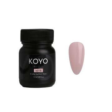 ראבר בייס מקצועי KOYO קויו 50 מ"ל גוון B018 לחיזוק הציפורן ומבנה אנטומי