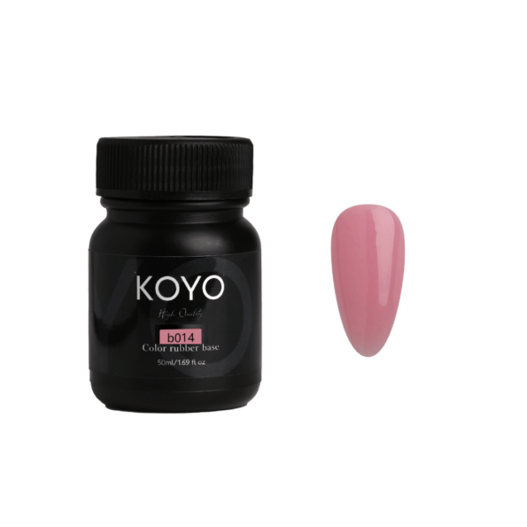 ראבר בייס מקצועי KOYO קויו 50 מ"ל גוון B014 לחיזוק הציפורן ומבנה אנטומי
