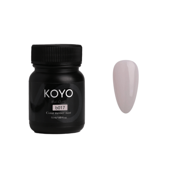 ראבר בייס מקצועי KOYO קויו 50 מ"ל גוון B017 לחיזוק הציפורן ומבנה אנטומי