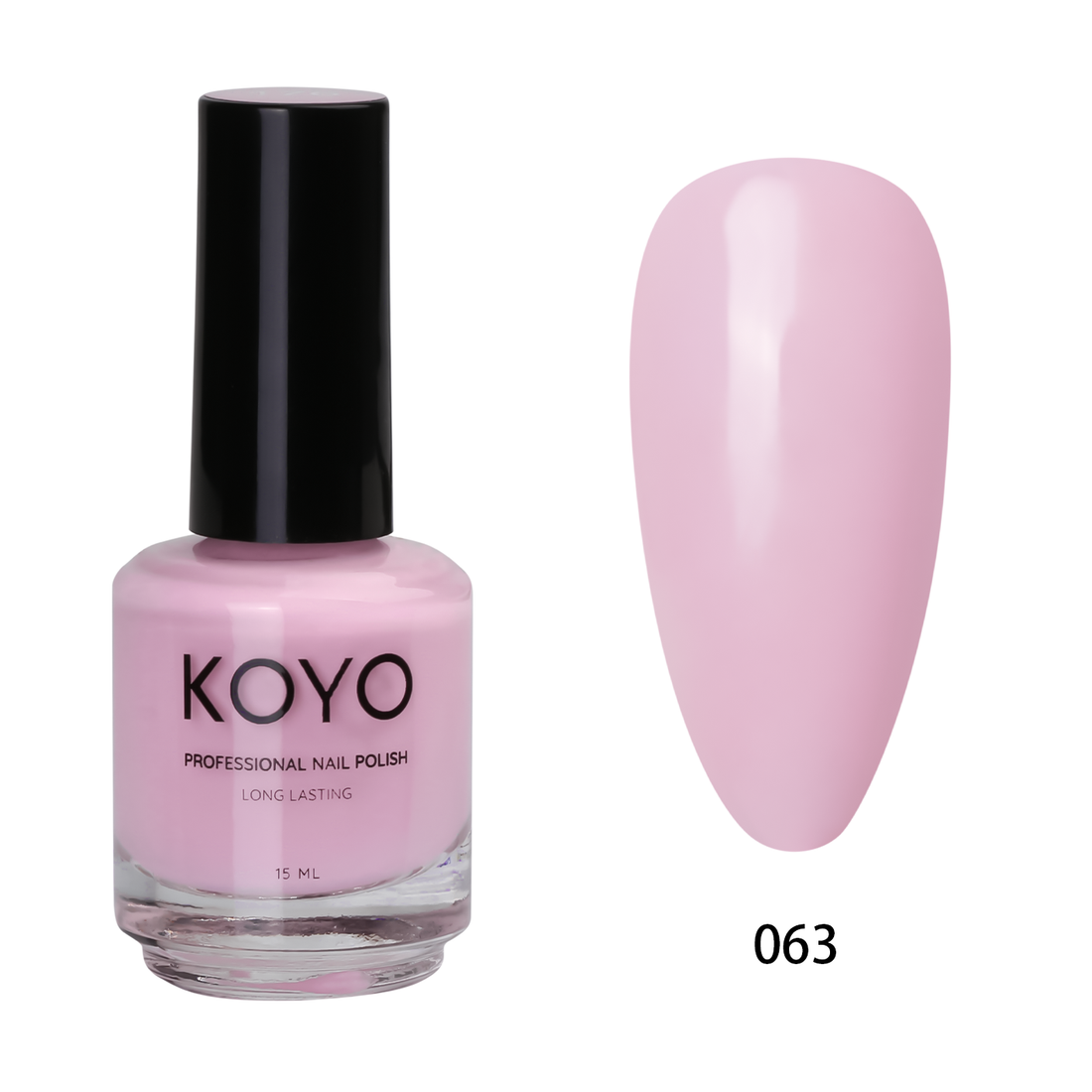 לק ג'ל מקצועי KOYO קויו 15 מ"ל גוון 063 בכיסוי מושלם