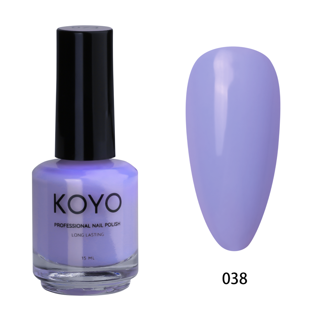 לק ג'ל מקצועי KOYO קויו 15 מ"ל גוון 038 בכיסוי מושלם