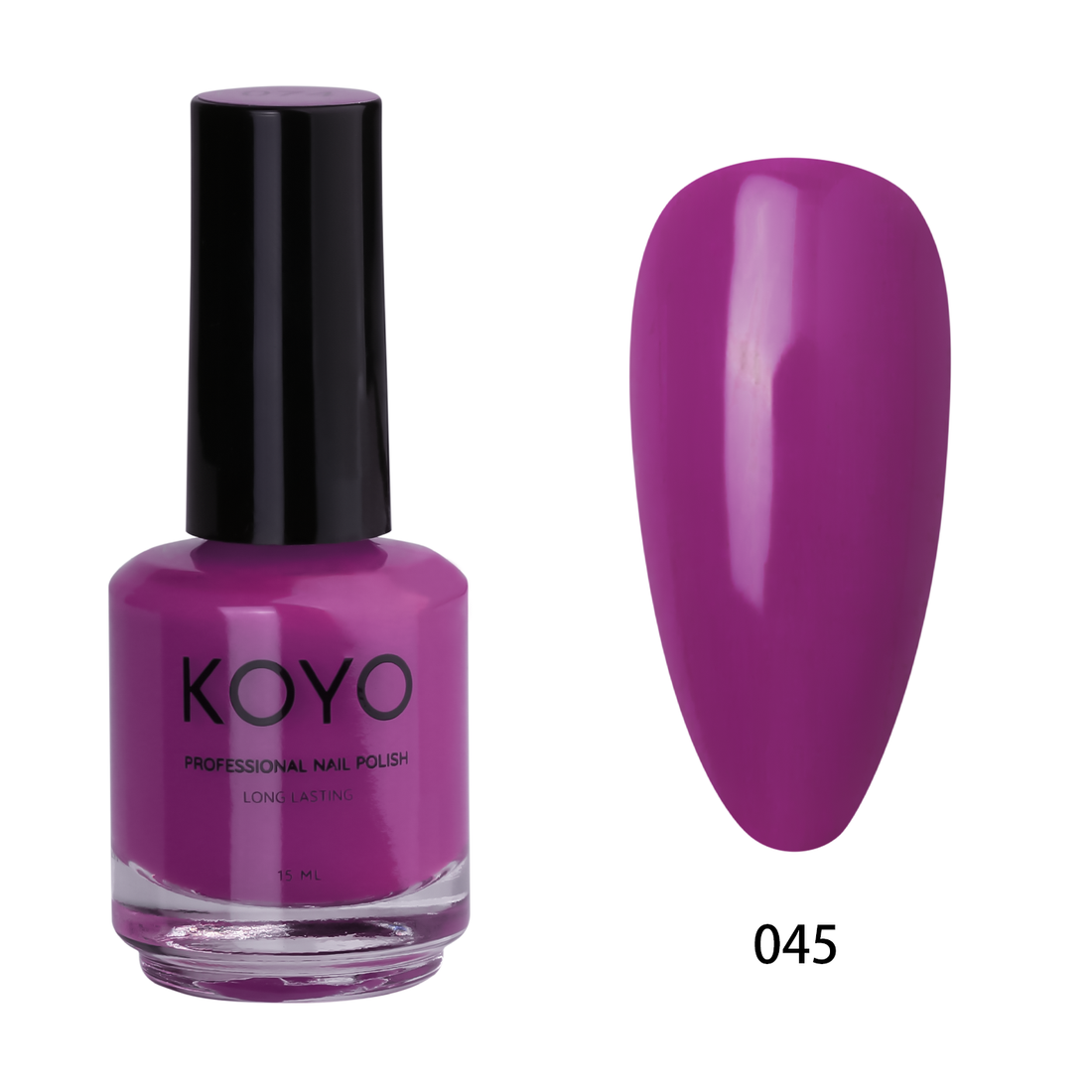 לק ג'ל מקצועי KOYO קויו 15 מ"ל גוון 045 בכיסוי מושלם