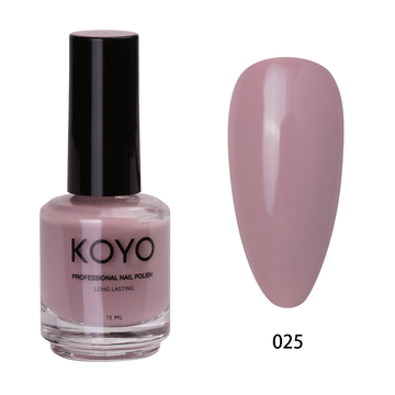 לק ג'ל מקצועי KOYO קויו 15 מ"ל גוון 025 בכיסוי מושלם