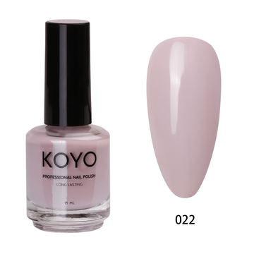 לק ג'ל מקצועי KOYO קויו 15 מ"ל גוון 022 בכיסוי מושלם