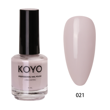 לק ג'ל מקצועי KOYO קויו 15 מ"ל גוון 021 בכיסוי מושלם
