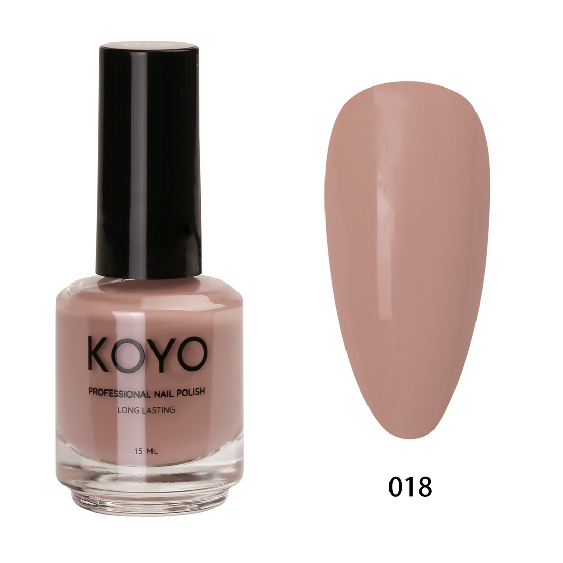 לק ג'ל מקצועי KOYO קויו 15 מ"ל גוון 018 בכיסוי מושלם
