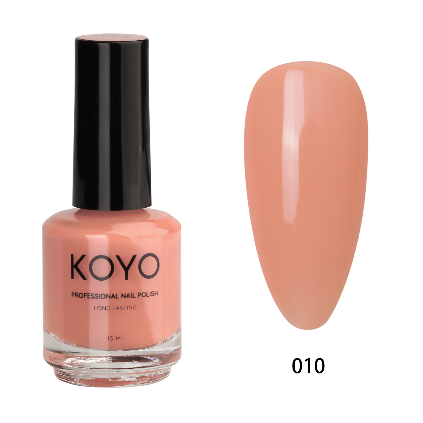 לק ג'ל מקצועי KOYO קויו 15 מ"ל גוון 010 בכיסוי מושלם