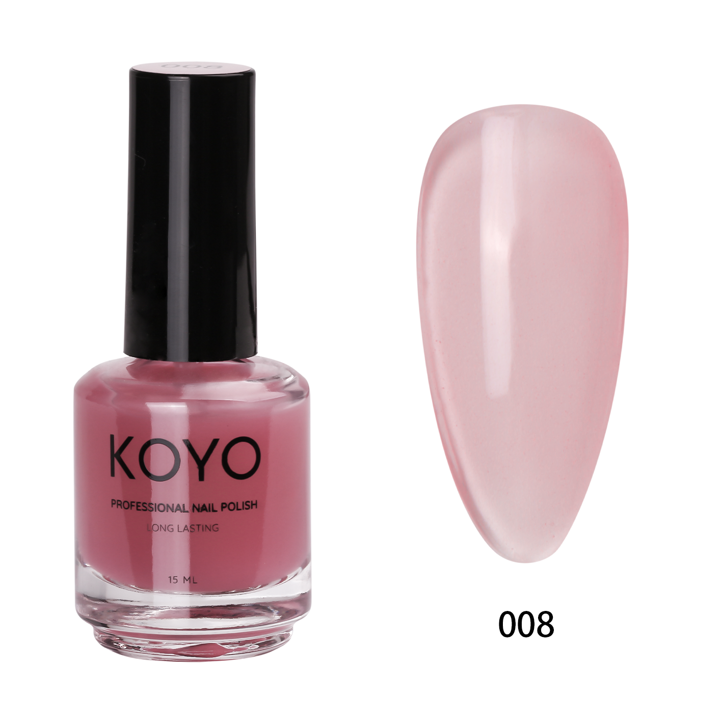 לק ג'ל מקצועי KOYO קויו 15 מ"ל גוון 008 בכיסוי מושלם