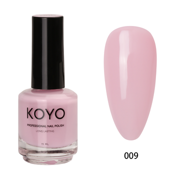 לק ג'ל מקצועי KOYO קויו 15 מ"ל גוון 009 בכיסוי מושלם