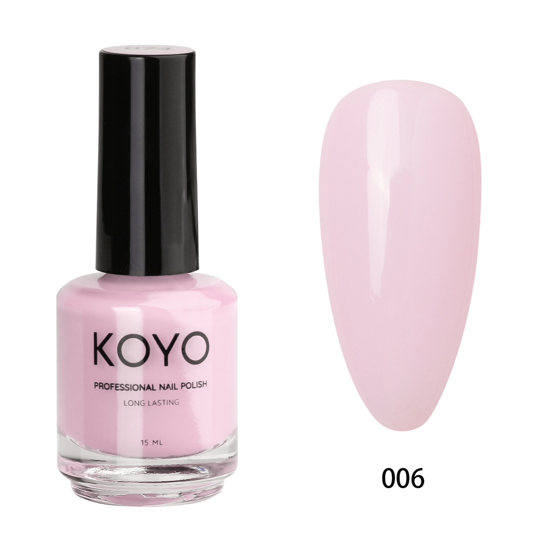 לק ג'ל מקצועי KOYO קויו 15 מ"ל גוון 006 בכיסוי מושלם