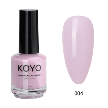 לק ג'ל מקצועי KOYO קויו 15 מ"ל גוון 004 בכיסוי מושלם