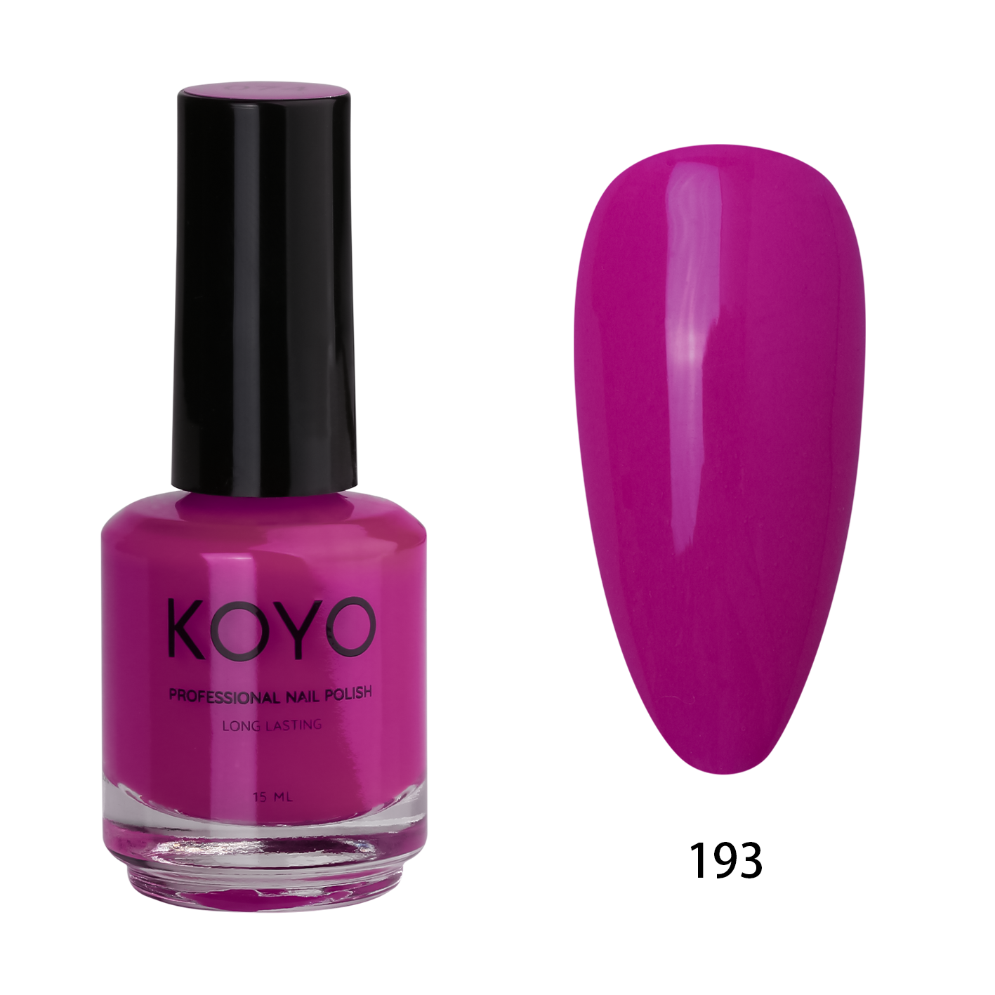 לק ג'ל מקצועי KOYO קויו 15 מ"ל גוון 193 בכיסוי מושלם