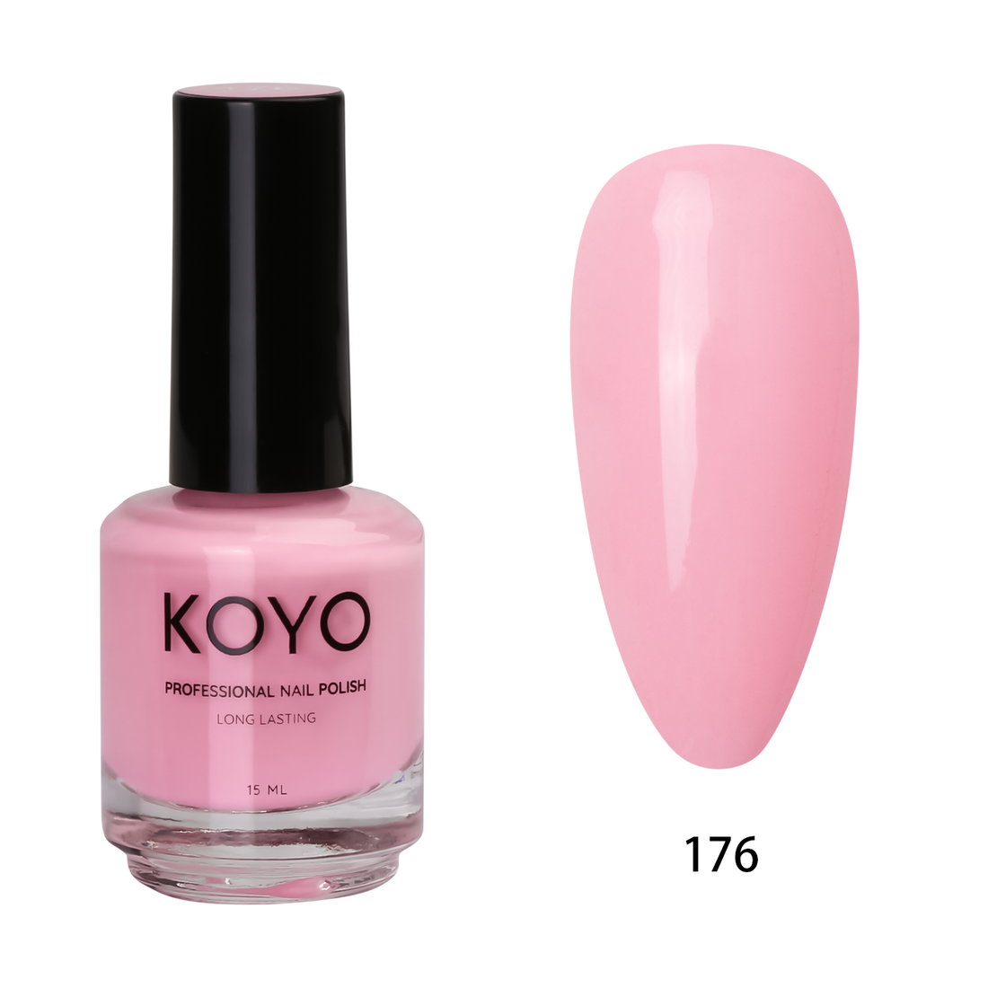לק ג'ל מקצועי KOYO קויו 15 מ"ל גוון 176 בכיסוי מושלם